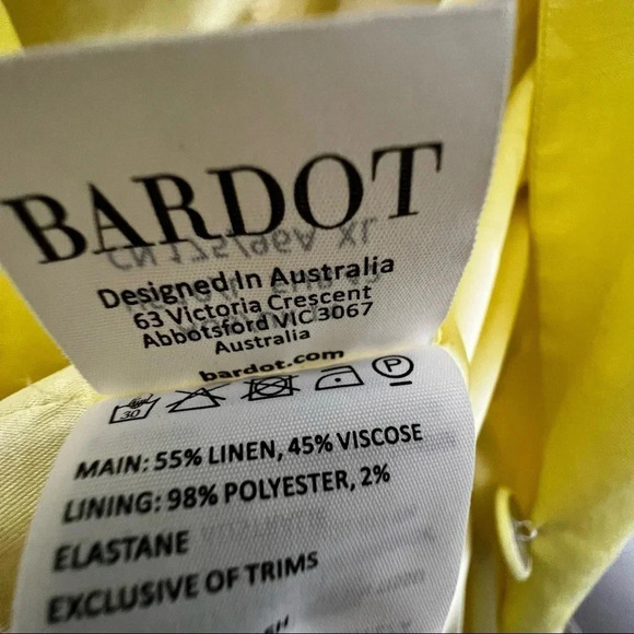 COPY - BARDOT / Revolve Summer Linen Blazer in Sunshine Front Single Button Siz… - Picture 13 of 14